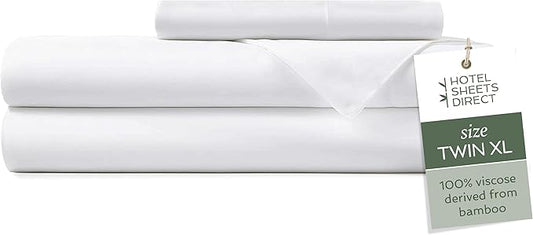 Hotel Sheets Direct 3 Piece Bed Sheet Set Twin XL Size, 100% Viscose Derived by HOTELSHEETSDIRECT