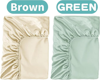 2 Pack Satin Soft Crib Sheet for Baby - Image 4