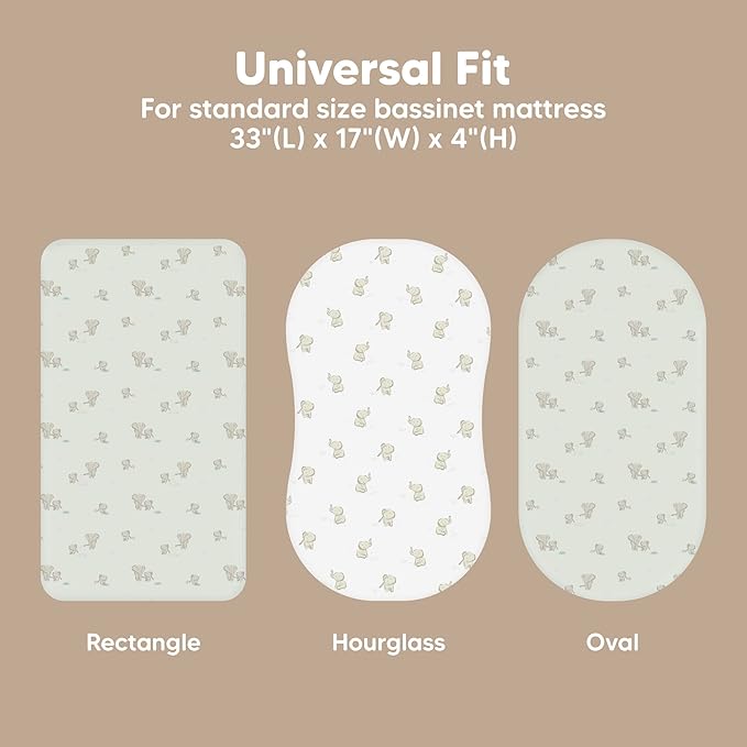 2-Pack Baby Bassinet Sheets Girl, Boy - Image 3