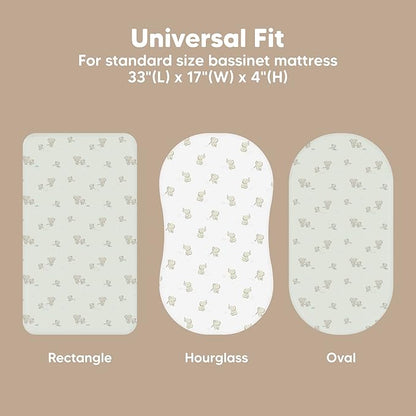 2-Pack Baby Bassinet Sheets Girl, Boy - Image 3