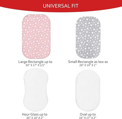 Bassinet Sheets & Waterproof Bassinet Mattress Pad Protector 4 Pack Set - Image 7