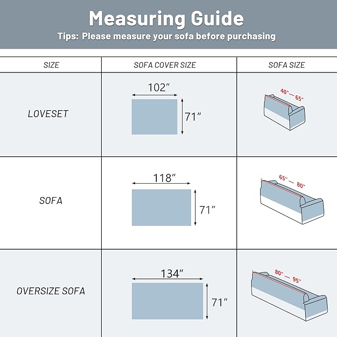 MYSKY HOME Couch Cover for Sectional Sofa Set for Dog Cat Pets Couch Cover 3 - Image 7