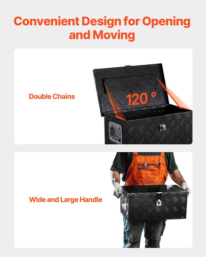 vevor heavy duty aluminum truck bed tool box, package contents