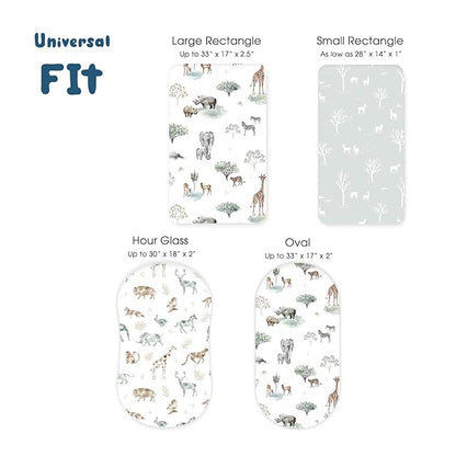 Ultra Soft Fitted Bassinet Sheets 3 Pack, Universal Fitted for.Baby Cradle - Image 6