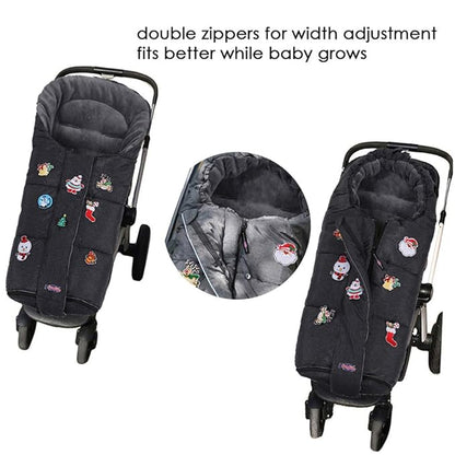 Christmas Uniuqe Waterproof Winter Stroller Bunting Bag Todder, Width Adjustable - Image 3