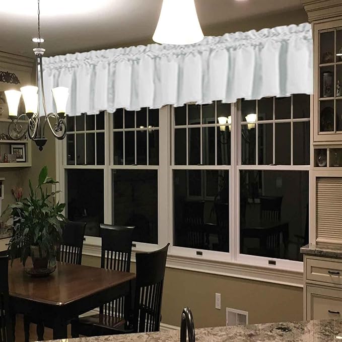 104 Inch Extra Wide Valance for Windows Living Room Bedroom Valance Greyish - Image 2