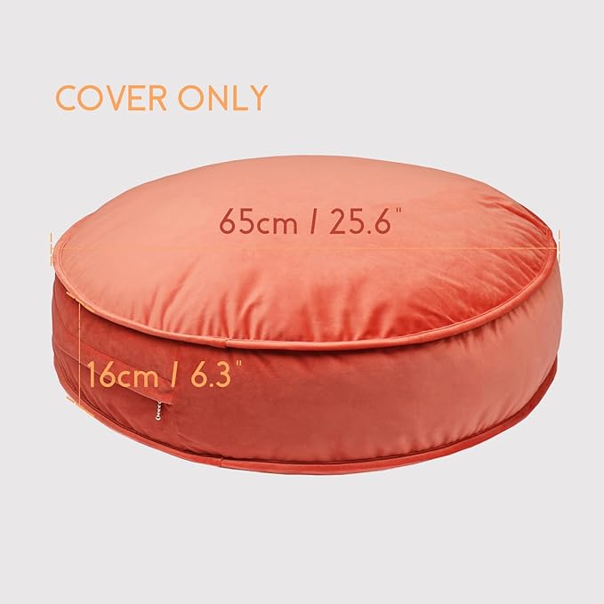 Round Floor Pillow Cover Velvet Throw Seating Pouf Yoga Meditation Cushion - Image 3