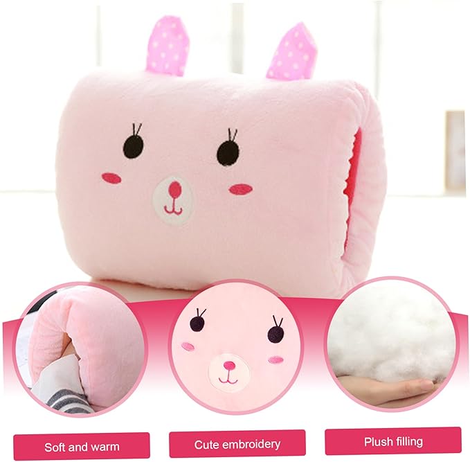 Hand Warmer Pillow, Kids Cartoon Rabbit Hand Warmer Pouch Non Electrical Arm - Image 4