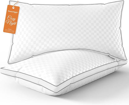 SweetNight Bed Pillows Standard Size Set of 2, Fluffy Luxury Hotel Collection by SweetNight