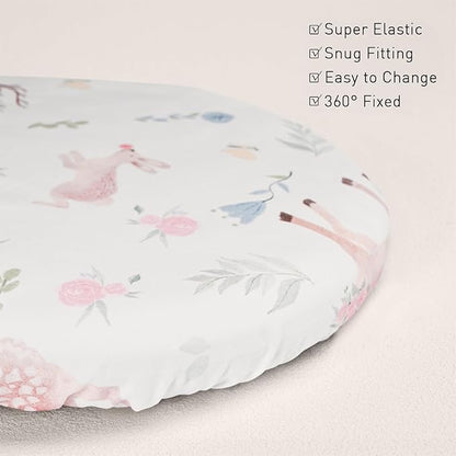 Gllquen Baby Bassinet Sheets 4 Pack, Breathable Cozy Fitted Mattress Sheet - Image 8