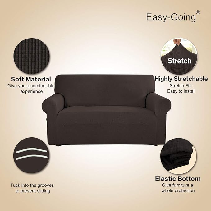 Easy-Going Stretch Loveseat Slipcover 1-Piece Sofa Cover Furniture Protector - Image 3