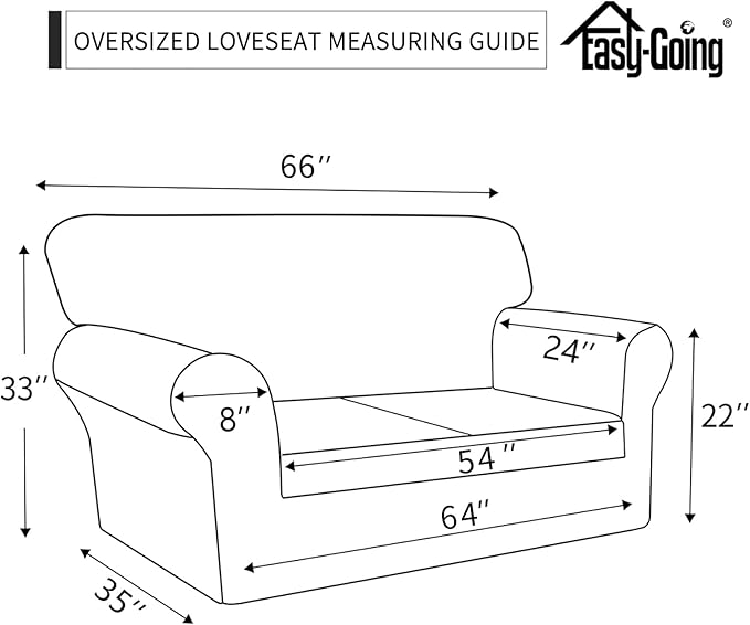 Easy-Going Waterproof Oversized Loveseat Covers Leakproof Couch Cover - Image 6