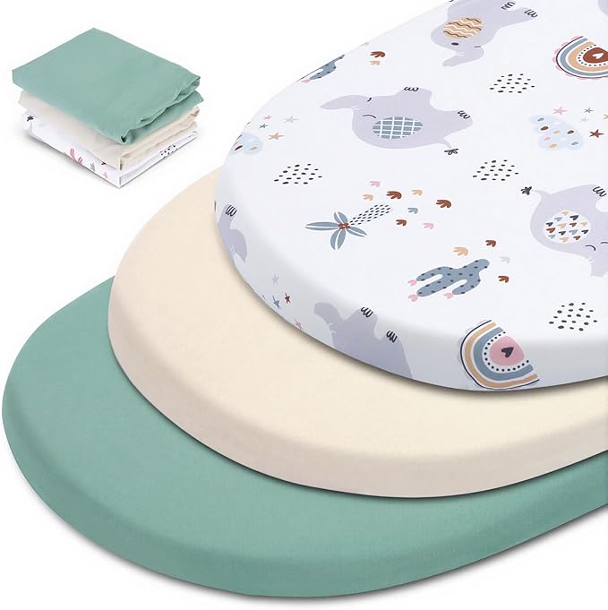 3 Pack Stretchy Bassinet Sheets by Haleeone
