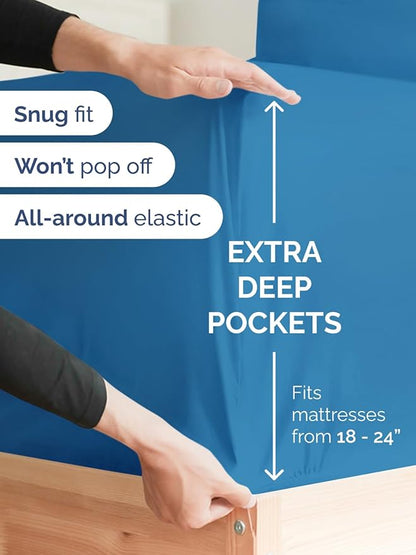 Extra Deep Full Fitted Sheet - Image 2