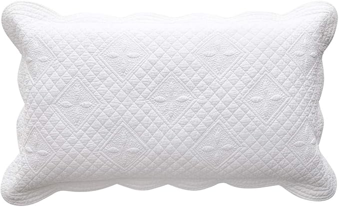 Calla Angel Sage Garden Luxury Pure Cotton Quilted Pillow Sham, King Pillow by Calla+Angel