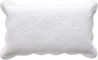 Calla Angel Sage Garden Luxury Pure Cotton Quilted Pillow Sham, King Pillow by Calla+Angel
