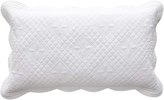 Calla Angel Sage Garden Luxury Pure Cotton Quilted Pillow Sham, King Pillow by Calla+Angel