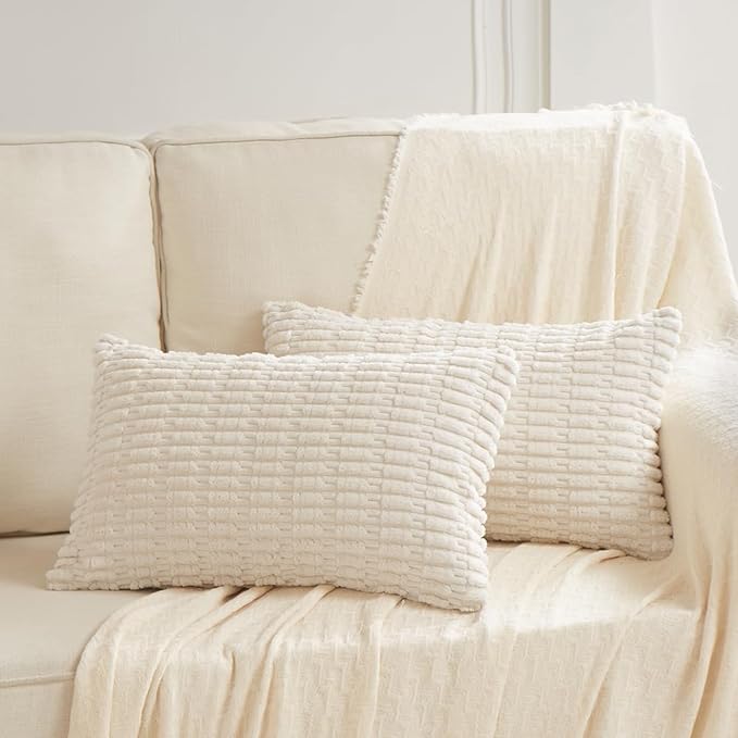 Fancy Homi 4 Packs Boho Cream Decorative Throw Pillow Covers 14x24 Inch - Image 6