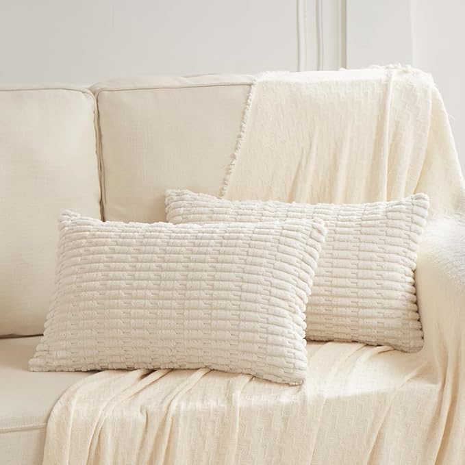 Fancy Homi 4 Packs Boho Cream Decorative Throw Pillow Covers 16x24 Inch - Image 6