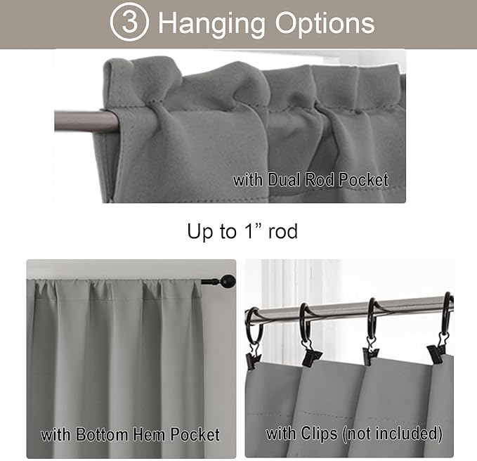 Gwine 24 Inch Long Tier Curtains - Image 5