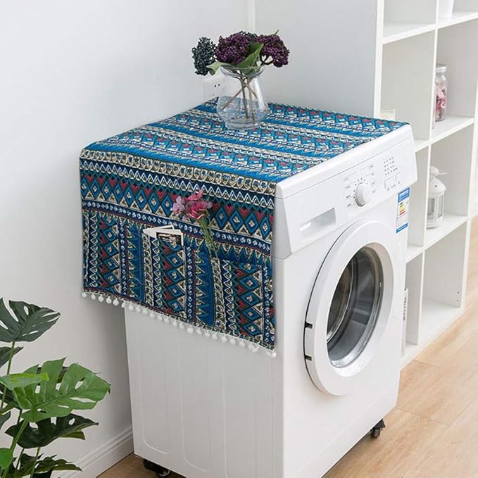AKOAK 1 Pack 55 x 130cm /22 "x 51" Geometric Washing Machine Refrigerator Dust - Image 2