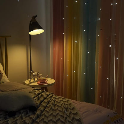 Kinryb Rainbow Star Cutout Curtains - Image 6