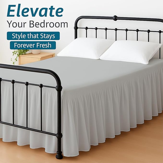 Shreem Linen Ruffled Bed Skirt - Image 4