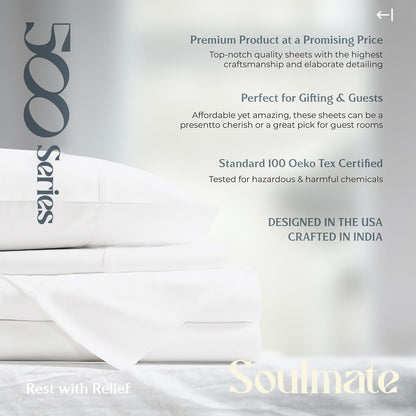 mayfair linen sheets 100% egyptian cotton king size, front angle view