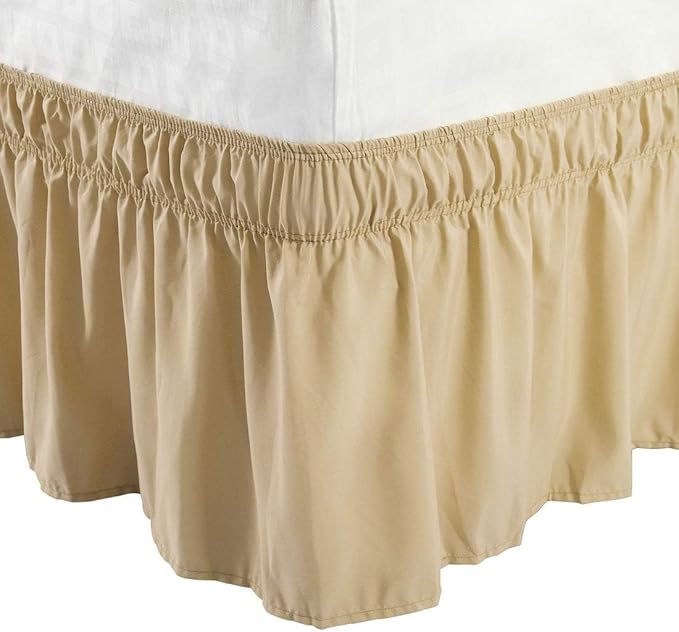Taupe Wrap Around Bed Skirts - Image 3