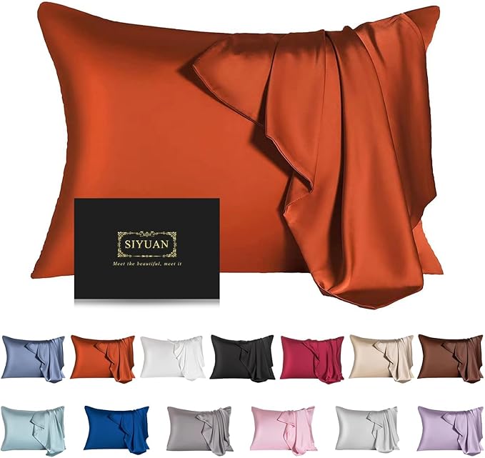 Mulberry Silk Pillowcase for Hair and Skin, Cooling Silk Pillow Case by SIYUAN