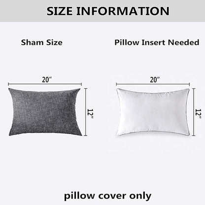 Kevin Textile Set of 2 Lumbar Throw Pillow Covers, Linen Soft Couch Cushion Case - Image 5