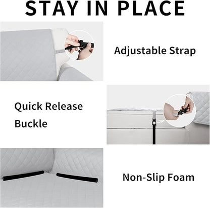 Easy-Going Reversible Chaise Lounge Couch Cover Water Resistant Sofa Cover - Image 3