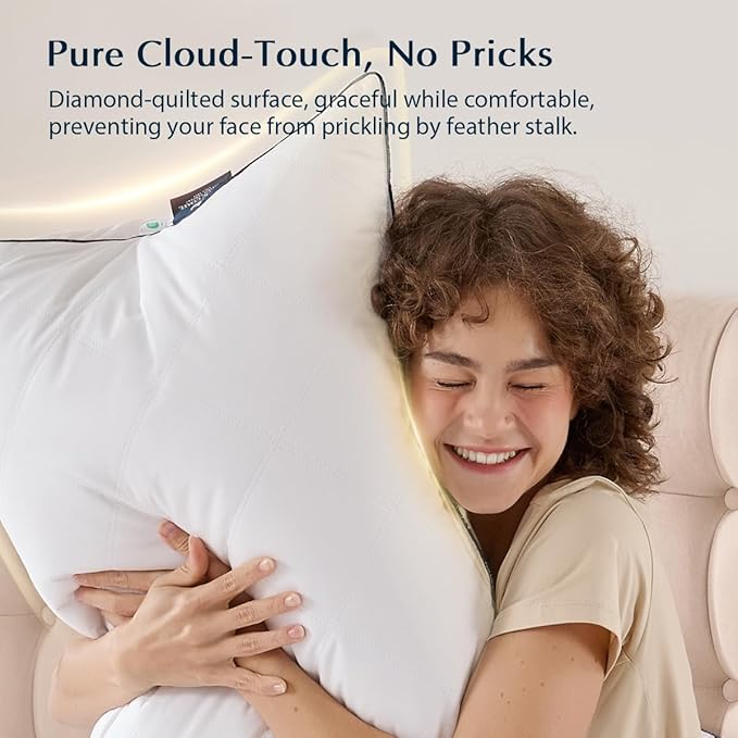 Pacific Coast Bed Pillow, Hotel Goose Feather and Down Pillow - Image 3