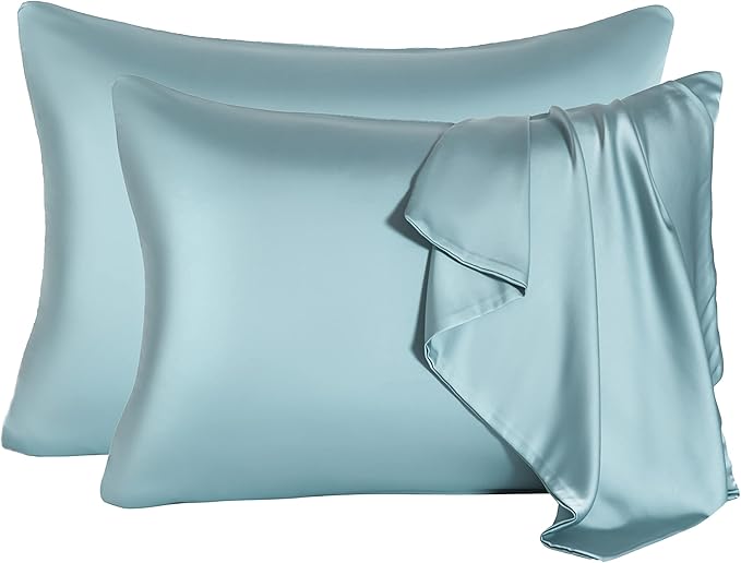 2 Pcs Mulberry Silk Pillowcase for Hair and Skin, Cooling Silk Pillow Case by SIYUAN