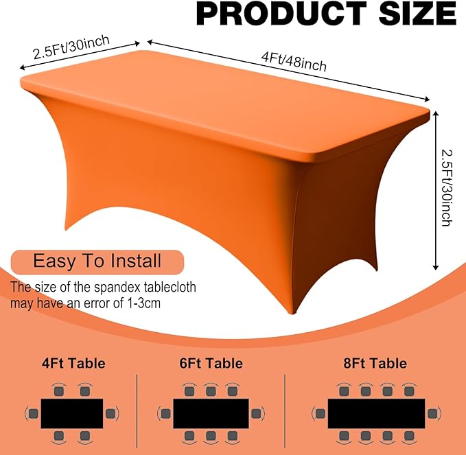 Trlyc 1 Pack 4FT Spandex Table Cloth - Image 4