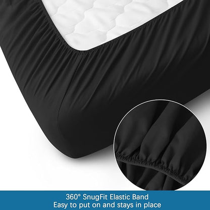 SPRINGSPIRIT Cot Sheets 30" x 75" x 9", 4 Piece Cot Sheet Set, Cot Size Fitted - Image 4