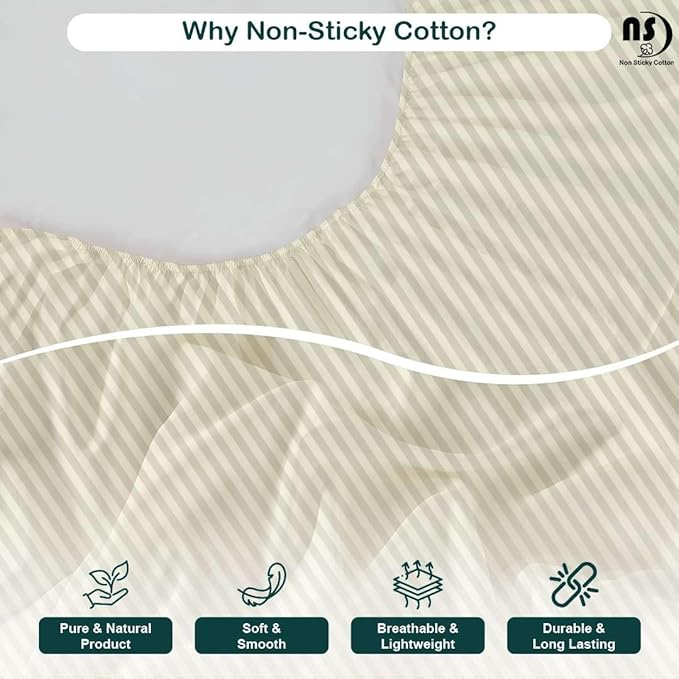 NON Sticky cotton Twin Size Sleeper Sofa Sheets, 4 Piece Egyptian Cotton Bed - Image 4