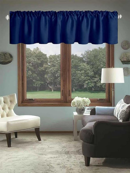 Navy Blue 104 Inch Extra Wide Valance by HighQualityCurtains