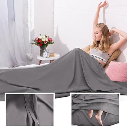 Sleeping Bag Liner, Travel Sheet & Adult Sleep Sack, Camping Sheets Travel - Image 5
