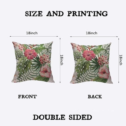 TKS MITLAN Tropical Flower Throw Pillow Case Cushion Cover Watercolor Summer - Image 2