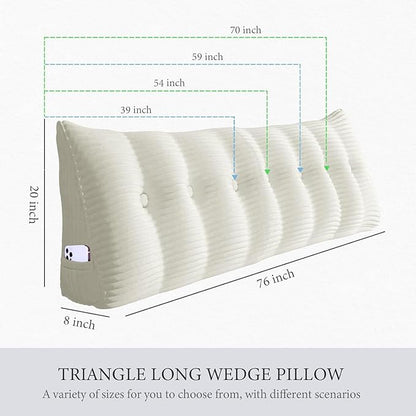 Wedge Headboard Pillow Dorm Room Reading Pillow Back Support - Image 2
