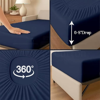 Sleeper Sofa 4 Piece Bed Sheet Set Premium Quality 100% Cotton 500 Thread Count - Image 9