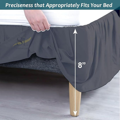 Shreem Linen Ruffled Bed Skirt - Image 4