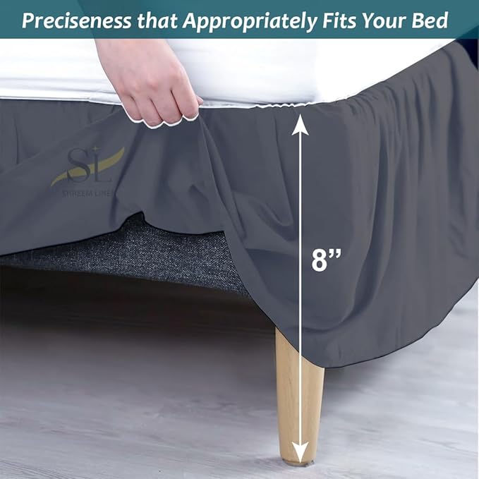 Shreem Linen Ruffled Bed Skirt - Image 4