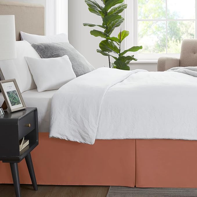 Nestl Rust Bed Skirt Cal King Size - Image 3