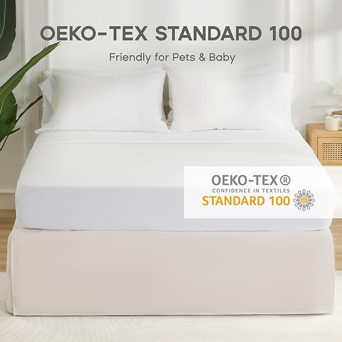 SONIVE Queen Bed Skirt, Classic Tailored Easy Fit Brushed Microfiber Skirts - Image 7