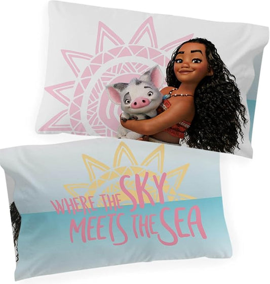 Jay Franco Disney Moana 2 Pack Reversible Pillowcases by JayFranco