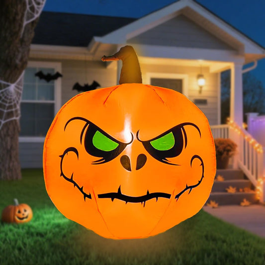4FT Halloween Inflatable Pumpkin with Build-in LED Lights, Blow up Halloween Inflatable Outdoor Indoor Decorations Large Party Yard Decoration