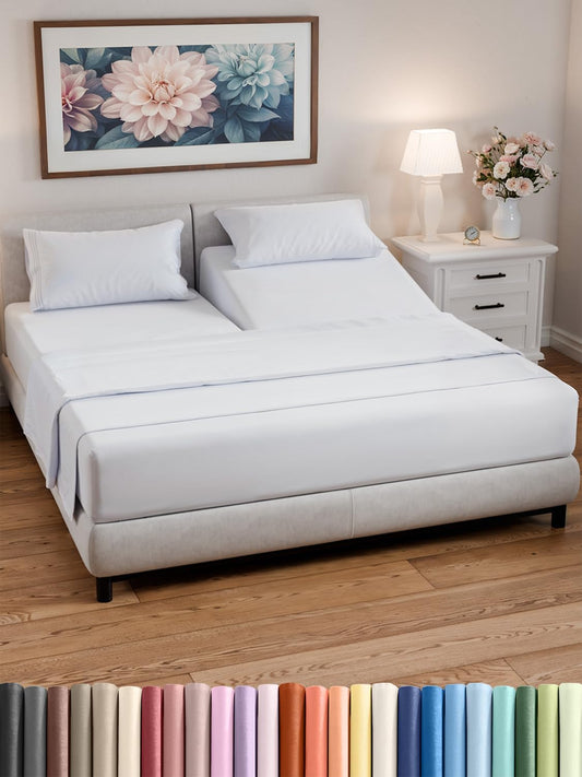 Split Head King Sheets Set – Top Split King Sheets (4 Piece)