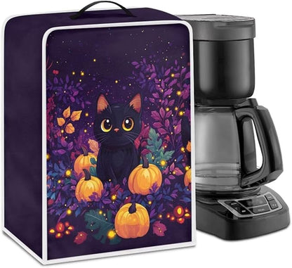 Halloween Coffee Maker Cover Black Cat Coffee Machine Protector Dustproof by Unknown